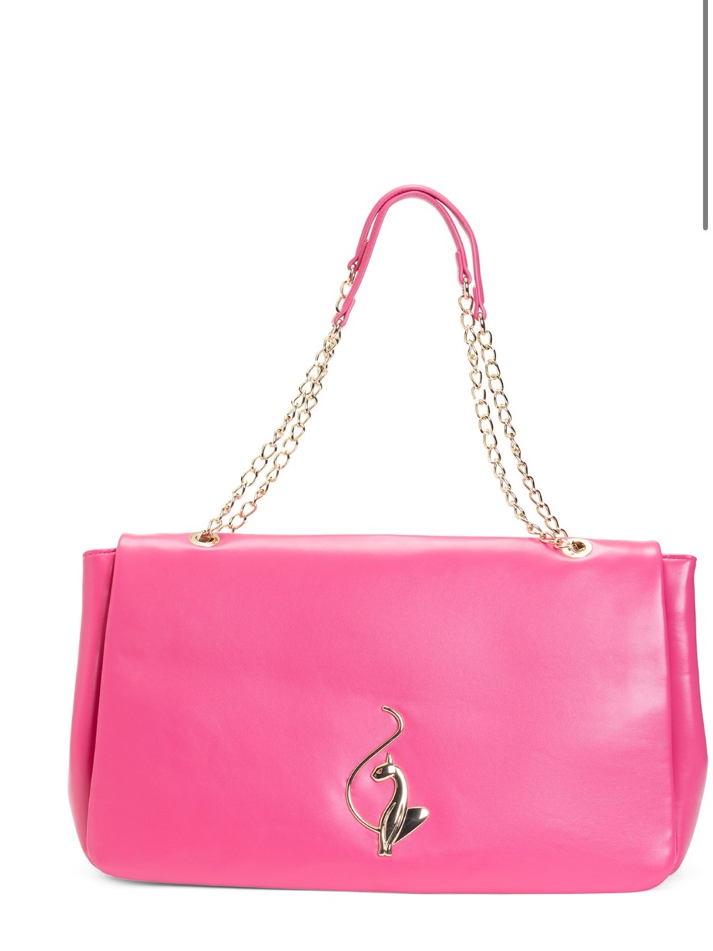 NEW BABY PHAT Pink Shoulder Bag with Chain Accent
